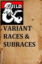 Variant Races & Subraces 1.2