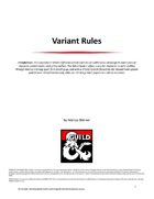 Variant Rules: Talents and Vitality System