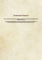 Cleric Subclass - Darkness Domain