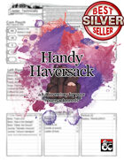 Handy Haversack Inventory Sheet