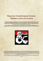 Warlock Patron: Vampire Lords and Ladies