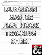 Dungeon Master Plot Hook Tracking Sheet