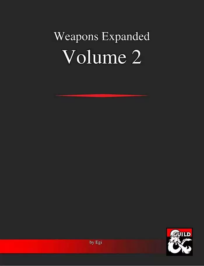 Weapons Expanded Vol. 2 - Dungeon Masters Guild | DriveThruRPG