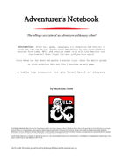 Adventure's Notebook: Set 1