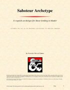 Saboteur Archetype- a 5e Rogue subclass