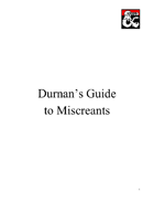 Durnan's Guide to Miscreants