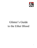 Glinter's Guide to the Ether Blood