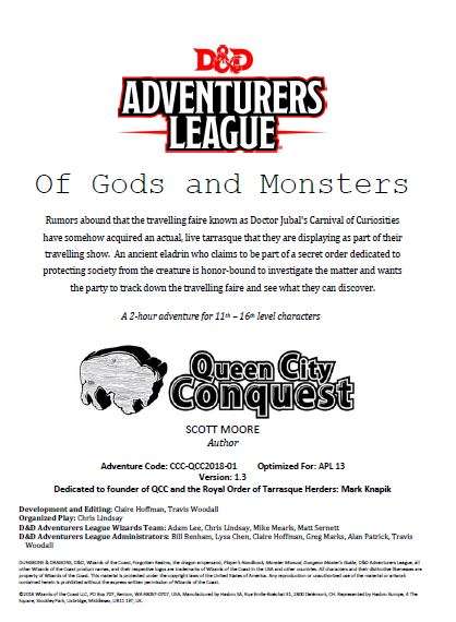 CCC-QCC2018-01 Of Gods and Monsters