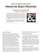 Prototype Magic Weapons