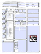 D&D 5E Character Sheet (editable/fillable PDF, printer friendly, auto calculates bonuses)