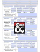 D&D 5E Character Log Sheet Season 8 Adventurers League (editable/fillable, printer friendly, auto calculates totals, PDF)