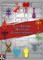 Editable Class Character Sheets - The Multiclass