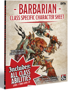 Class Specific Character Sheet - Barbarian