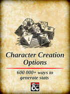 Character Creation Options