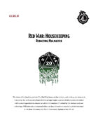 CCC-OCC-01 Red War: Housekeeping