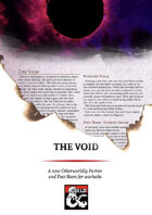 The Void, a new Otherworldly Patron and Pact Boon for warlocks