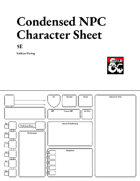 Condensed NPC Character Sheet - 5E