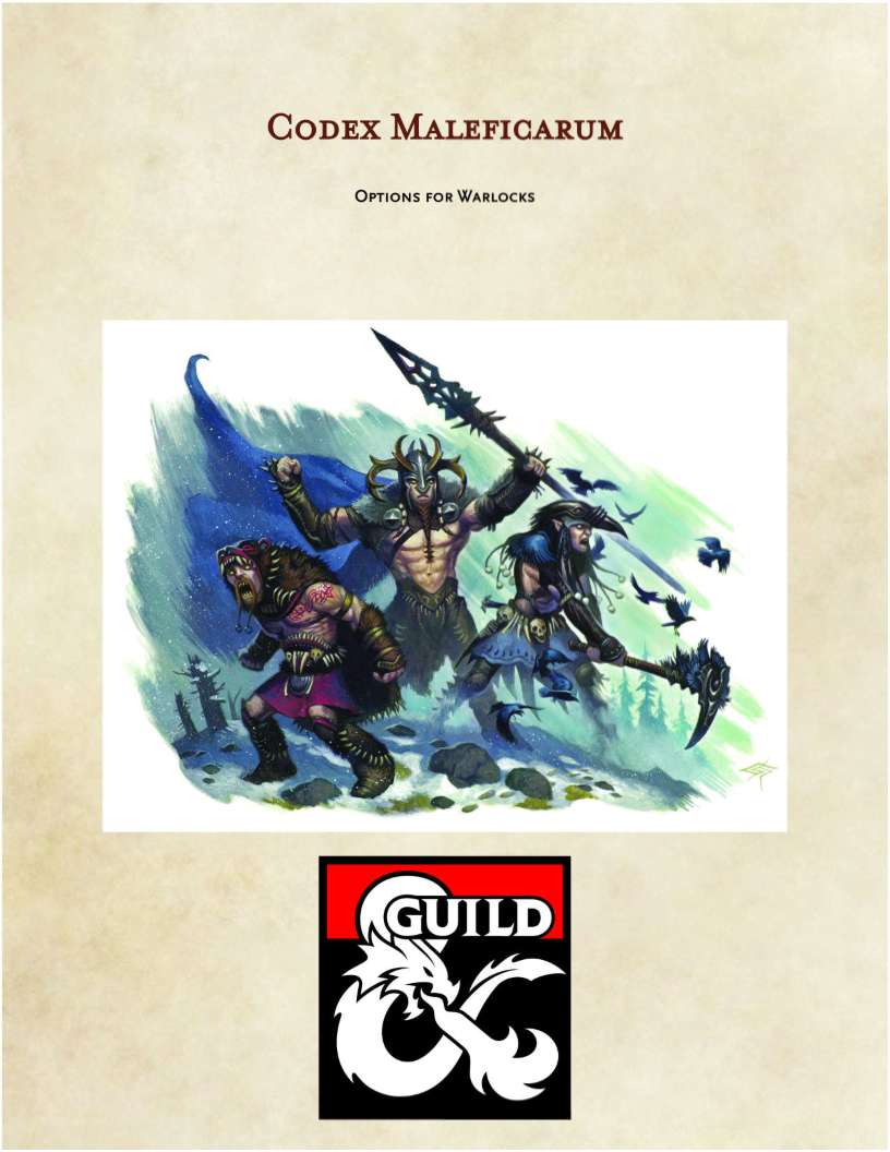 Codex Guild Codex Maleficarum - A Book of Warlock Options - Dungeon Masters Guild ...