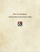 Monk Subclass-Way of the Beast