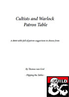 Cultists and Warlock Patron Table