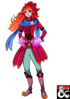 Kara, the Half-Elf Sorcerer (Pregenerated Character Sheet for D&D 5e)