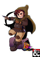 Merric, the Halfling Rogue (Pregenerated Character Sheet for D&D 5e)