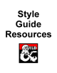 DMs Guild Creator Resource - Style Guide Resources