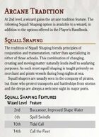 Squall Shaping Wizard Tradition