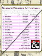 Warlock Eldritch Invocations List