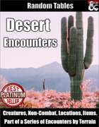 Desert Encounters - Random Encounter Tables