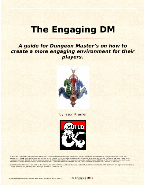 The Engaging Dungeon Master - Dungeon Masters Guild | DriveThruRPG