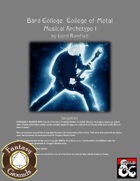 Bard College: College of Metal (Musical Archetype 1, Fantasy Grounds)