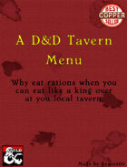 A D&D Tavern Menu