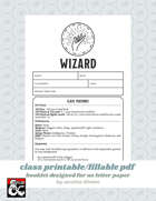 Wizard Class Booklet