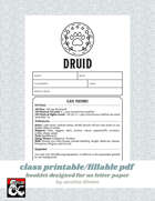 Druid Class Booklet