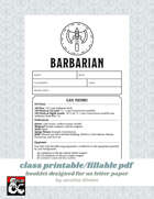 Barbarian Class Booklet