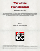 Way of the Four Elements - Revised