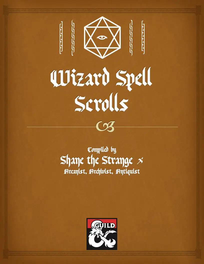 Wizard Spell Scrolls (Handouts) Dungeon Masters Guild DriveThruRPG