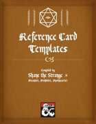Reference Card Templates: Archival and Recipe Cards