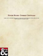 House Rules: Combat Criticals