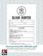 Blood Hunter Booklet