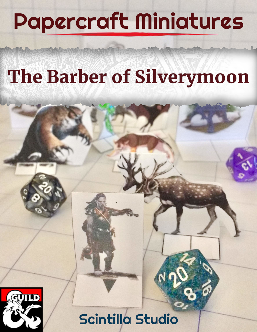 Papercraft Minis: Barber of Silverymoon - Dungeon Masters Guild ...