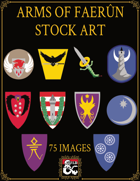 Arms of Faerun Heraldry Stock Art