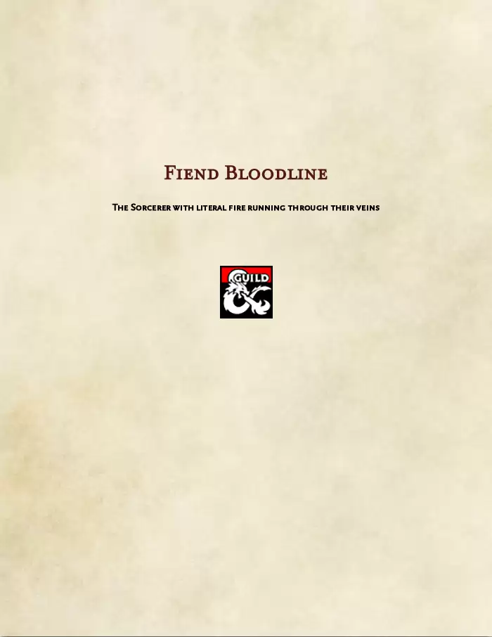 Sorcerer Subclass-Fiend Bloodline - Dungeon Masters Guild | DriveThruRPG