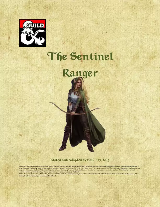 Sentinel Ranger Archetype - Dungeon Masters Guild | DriveThruRPG