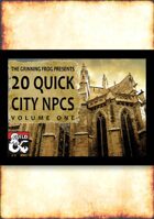 20 Quick City NPCs