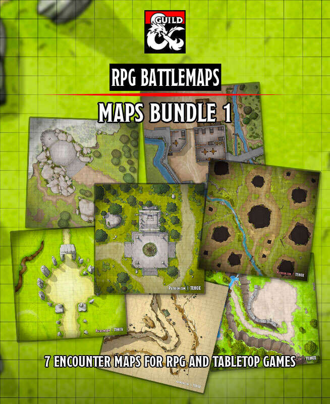 Tehox Maps bundle 1 [BUNDLE] - Dungeon Masters Guild | DriveThruRPG