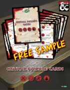 FREE SAMPLE - Critical Failure Cards (D&D 5th edition) for Printing