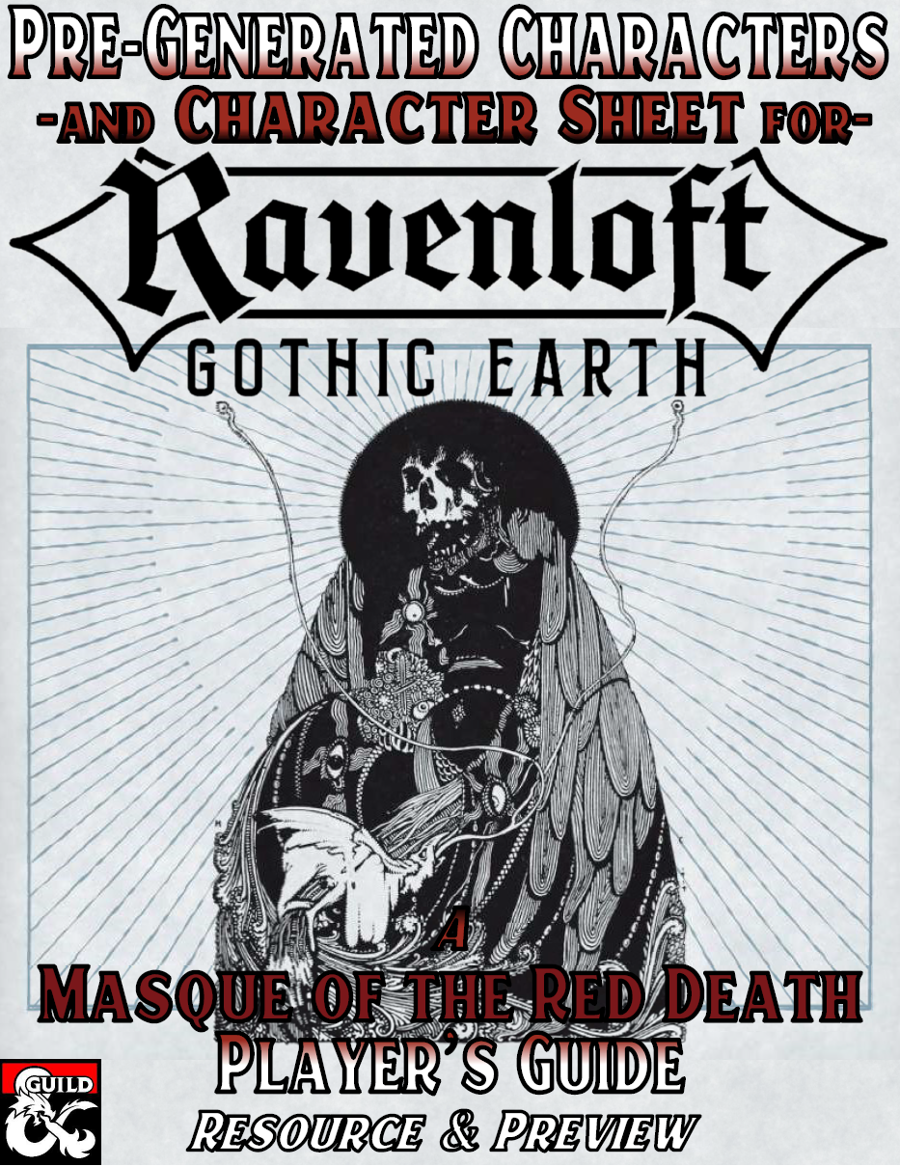 TRPG】AD&D Ravenloft MASQUE OF THE RED DEATH A Guide to