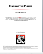 Elves of the Planes: 2 Elven Subraces